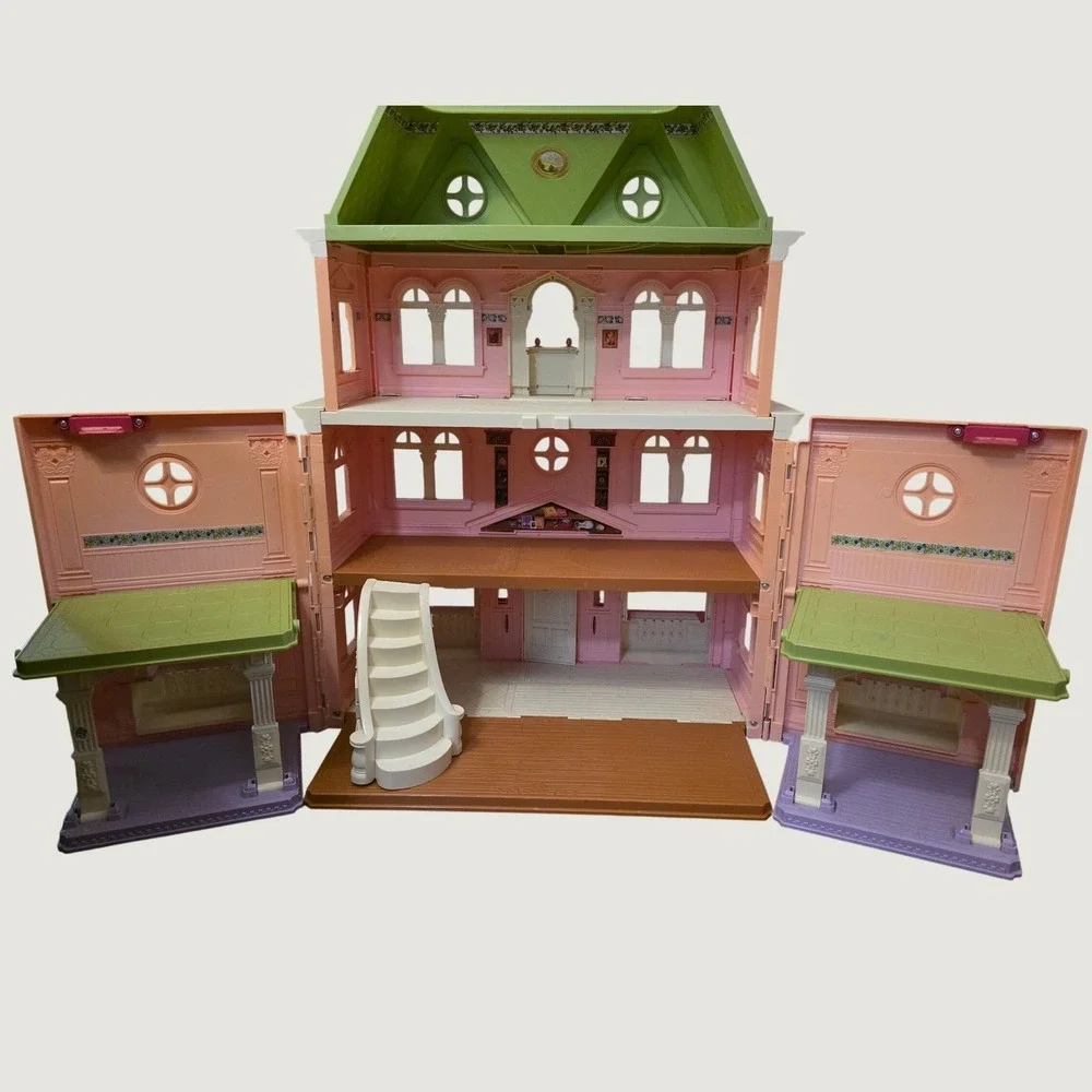 Fisher Price Loving Family Grand Mansion Huge! Pink Needs Cleaning